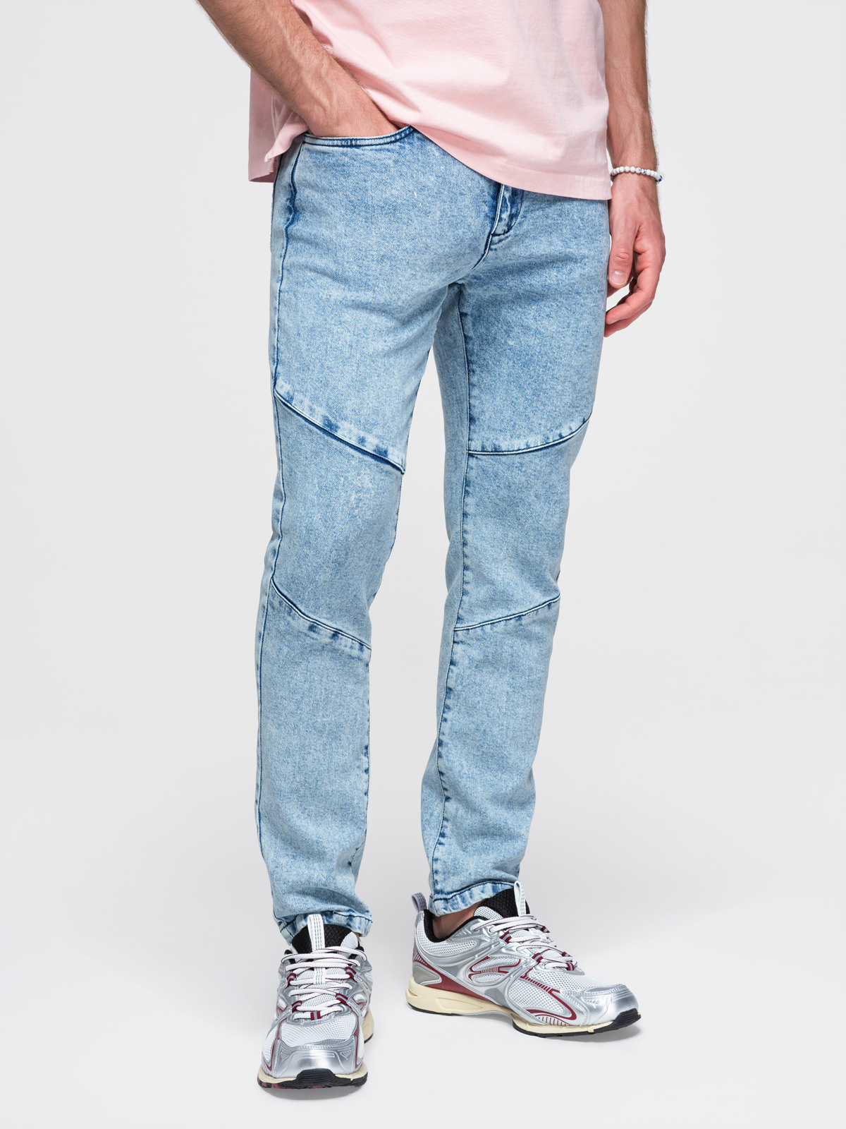 Muške traperice slim fit u mramoru
