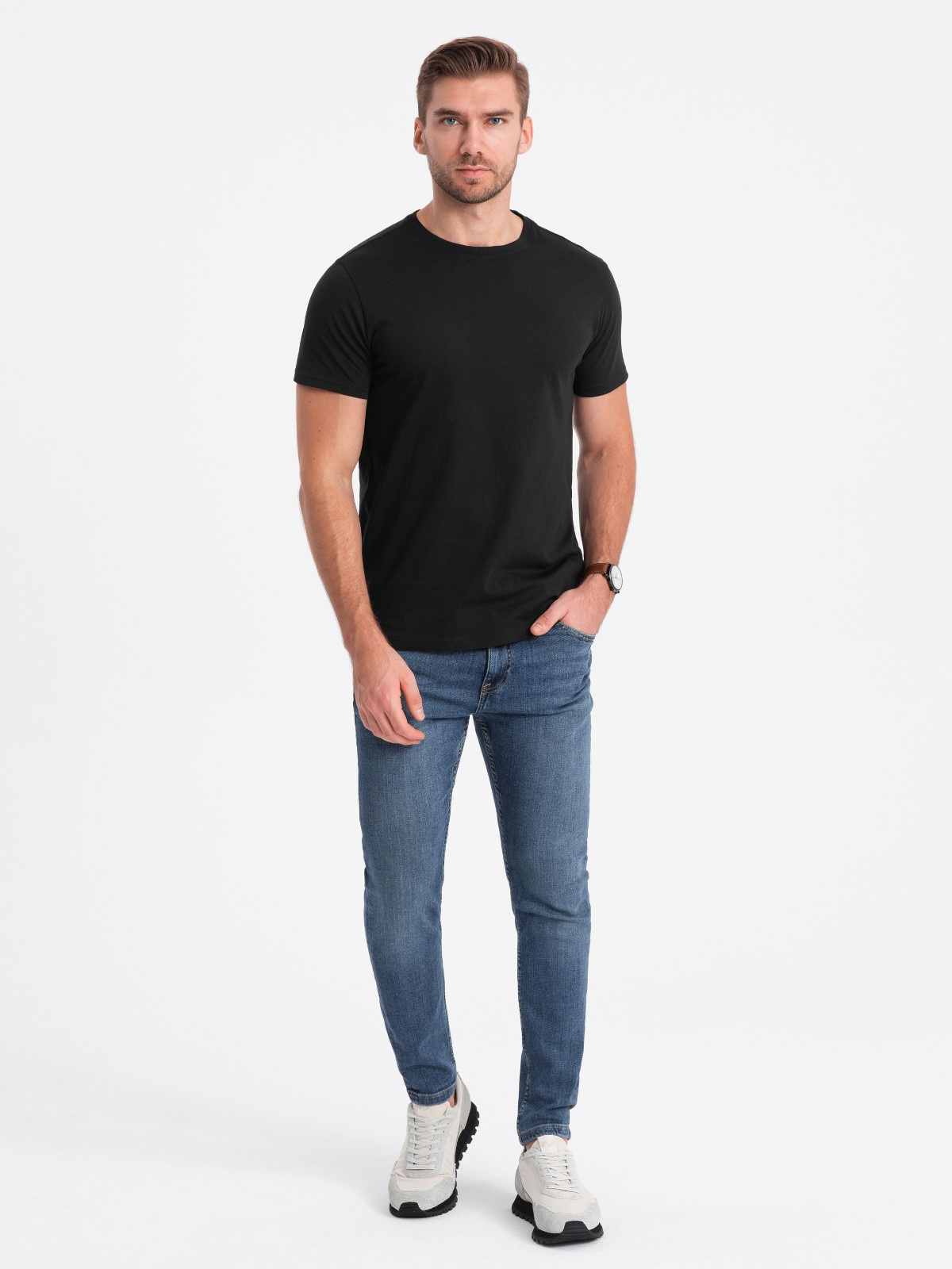 Ombre Classic BASIC men's cotton T-shirt - black