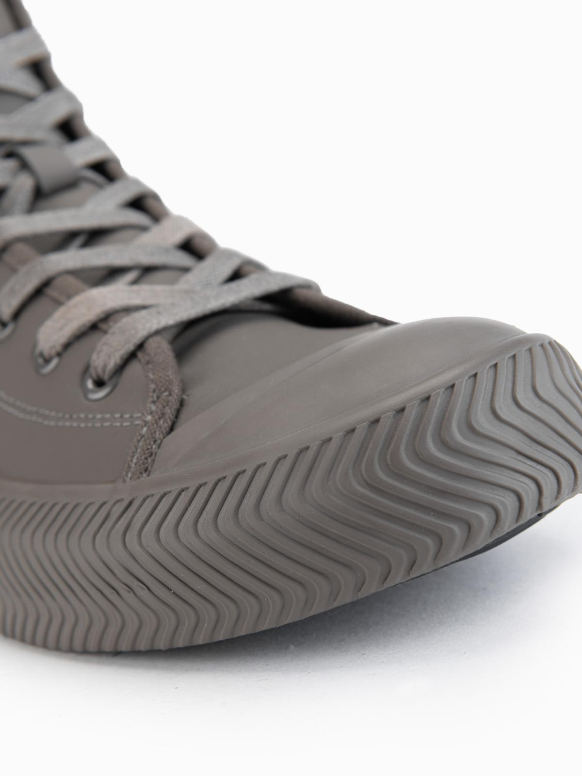 Ombre Men's high top sneakers with zipper for easy donning - dark beige