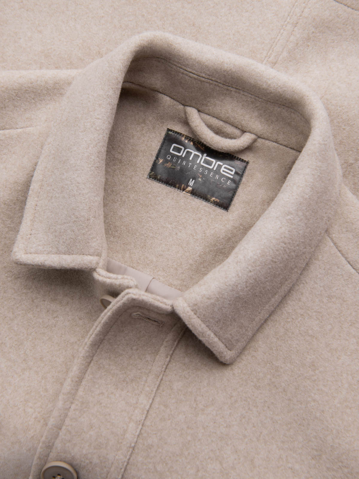 Ombre Men&#039;s lightweight fleece jacket with viscose - beige