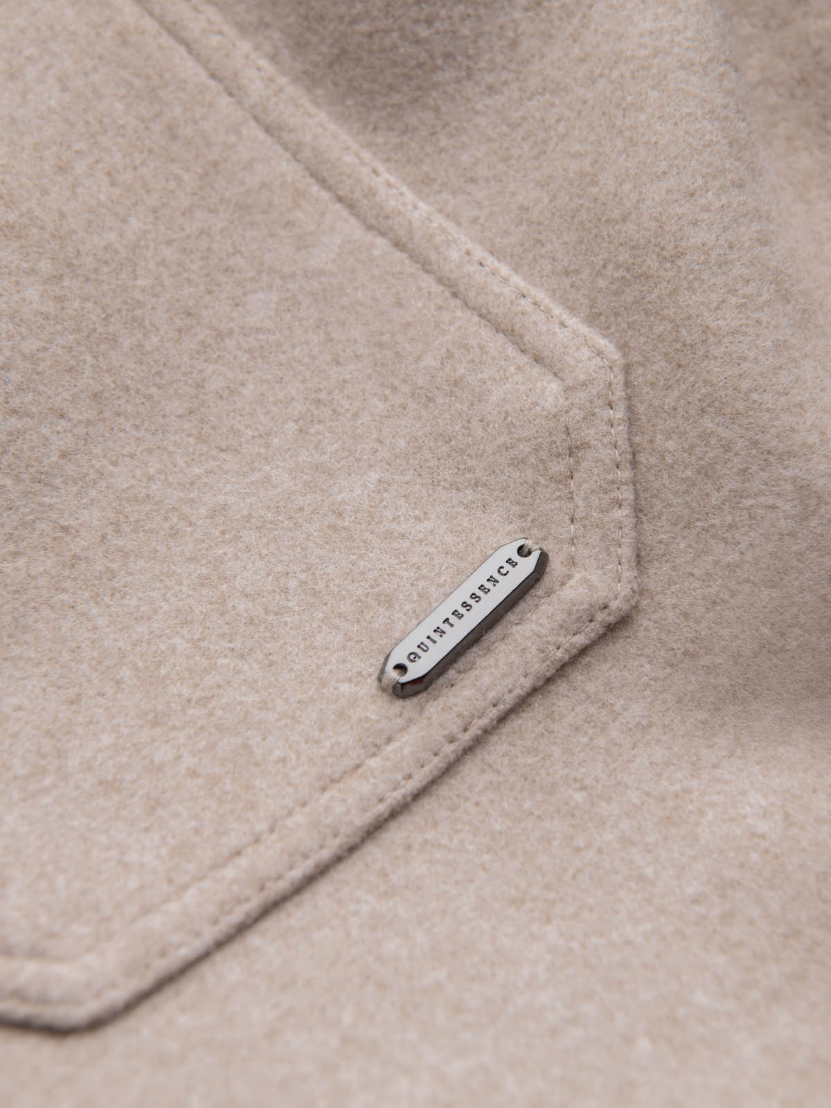 Ombre Men&#039;s lightweight fleece jacket with viscose - beige