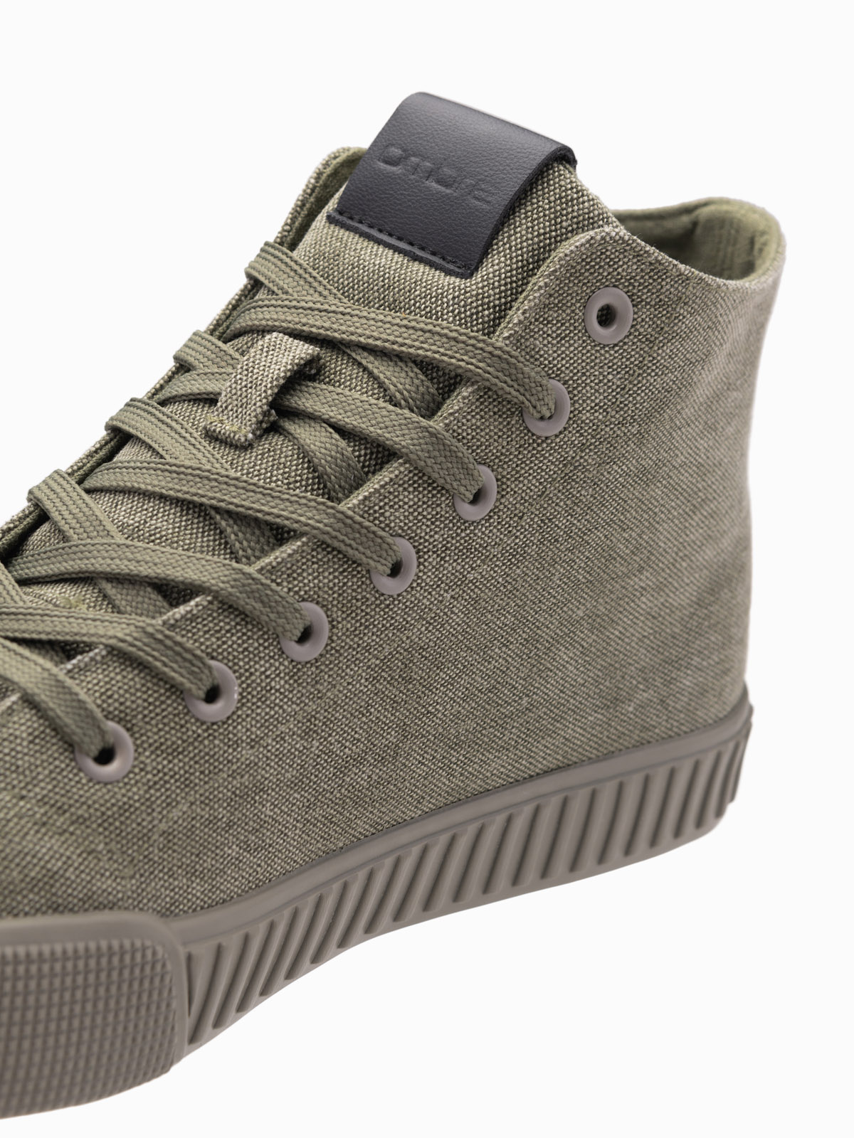 Ombre Men&#039;s high top canvas sneakers shoes - olive