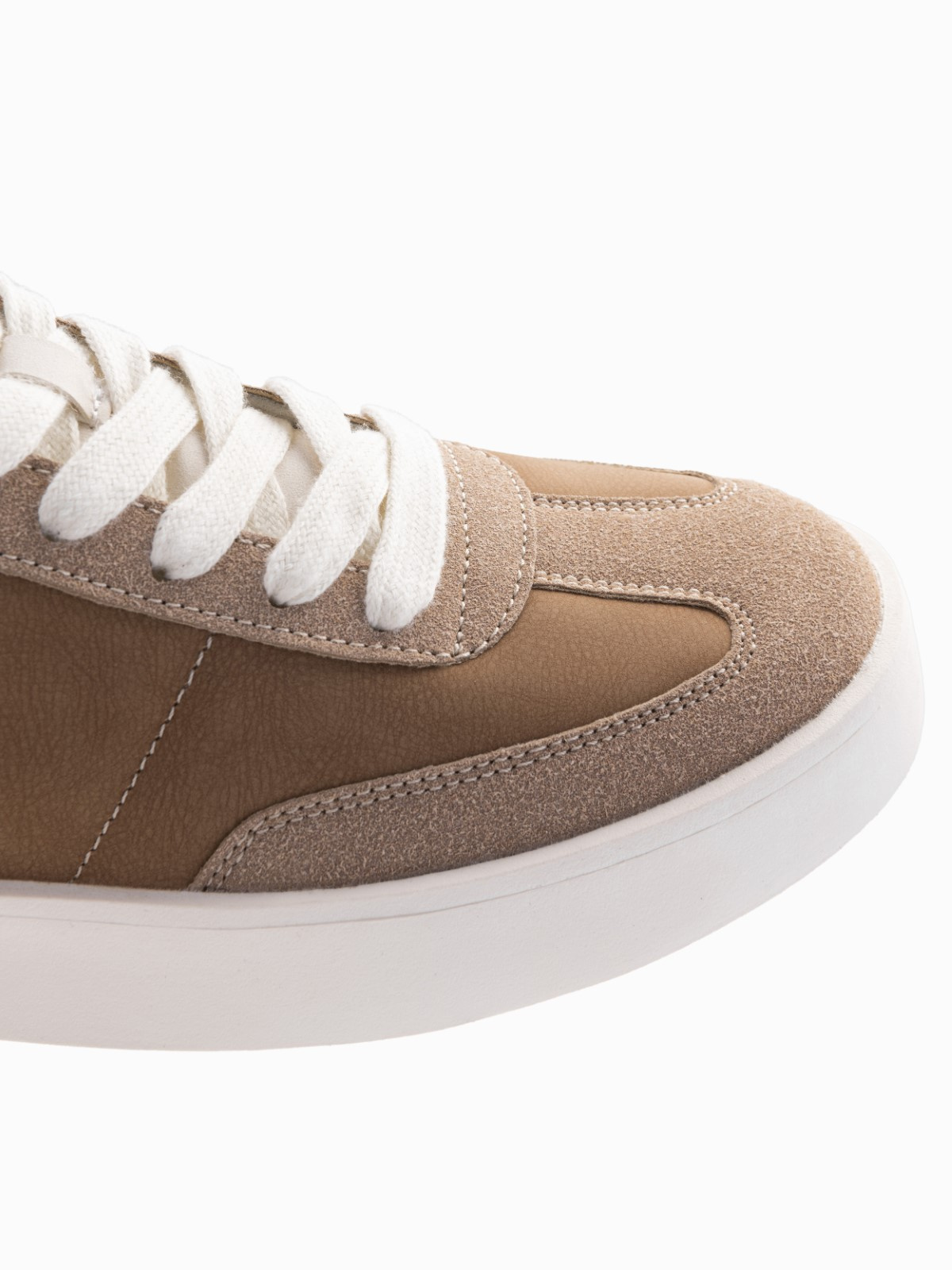 Ombre Old-school men&#039;s sneakers on thick sole - light brown