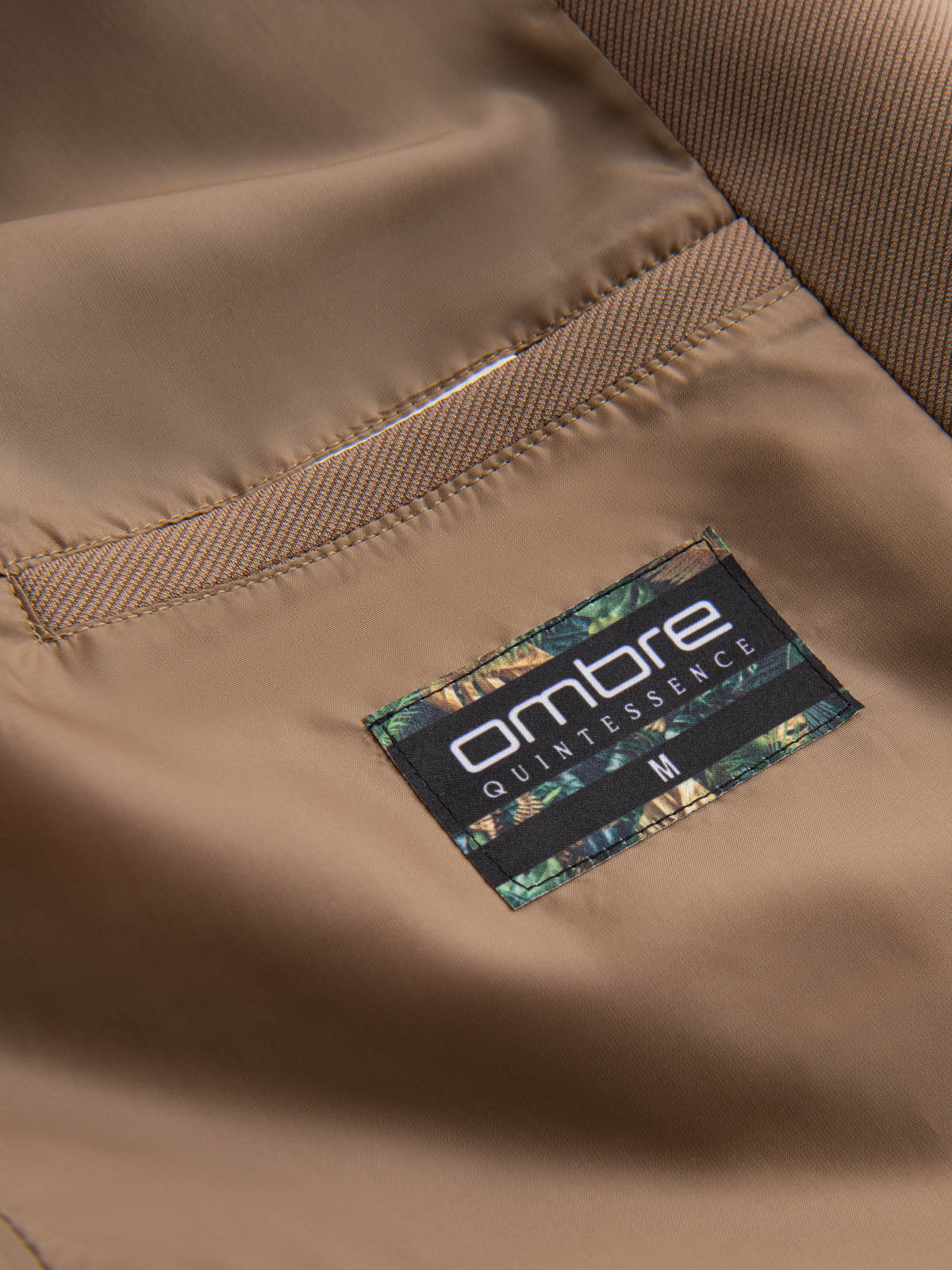 Ombre Men&#039;s hooded coat in fine stripe - coffee