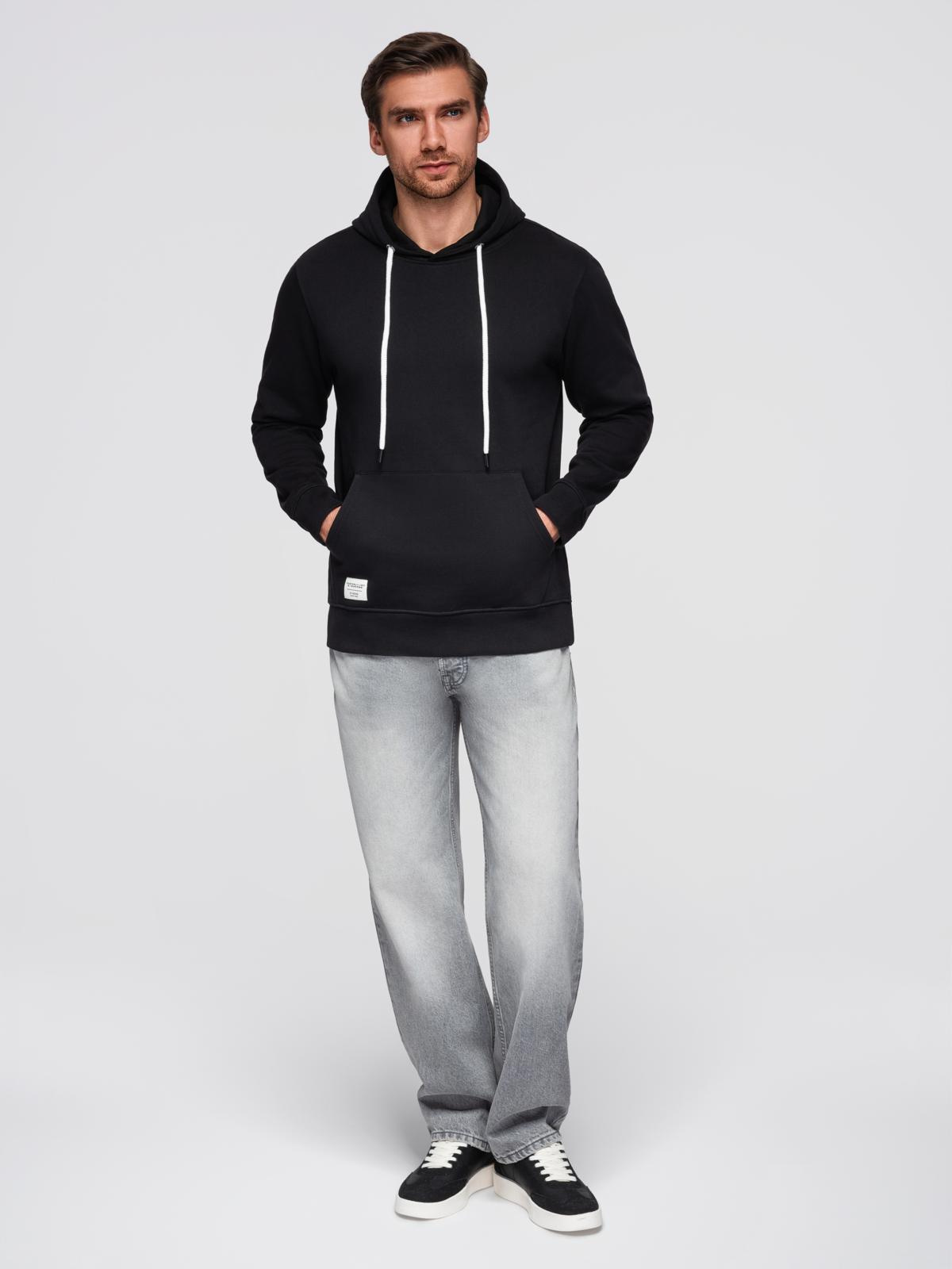 Ombre Men's BASIC kangaroo sweatshirt with hood