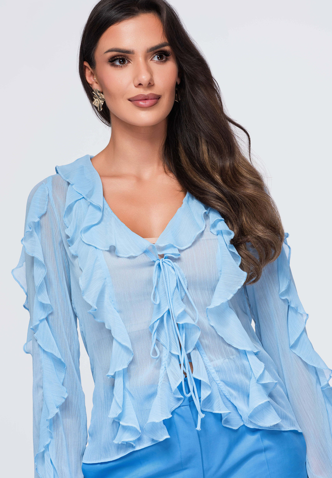 Ženska ombre bluza s volanima
