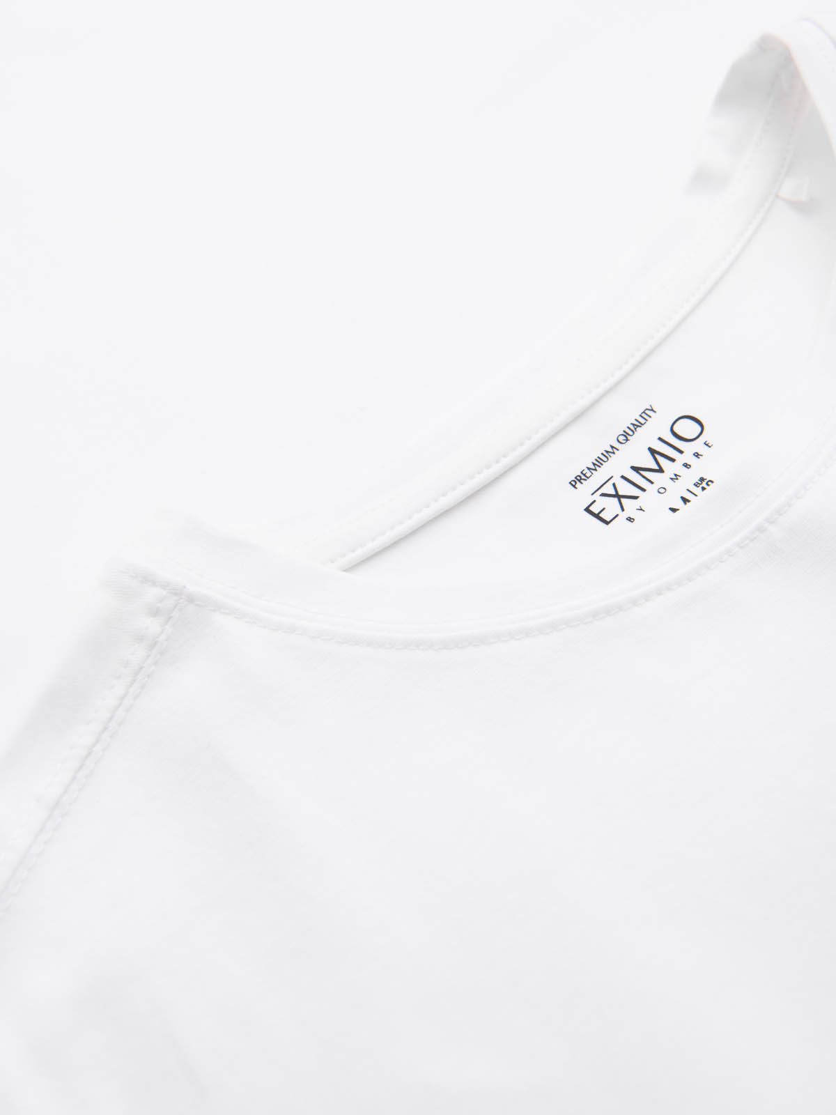 Ombre Men's SLIM FIT t-shirt with elastane and print - white