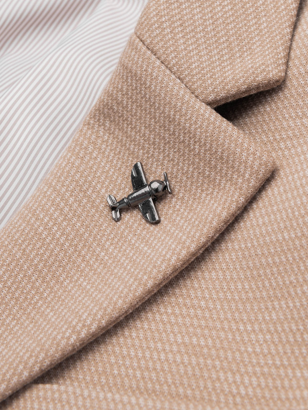 Ombre Metal decorative clothes pin aircraft with propeller - black