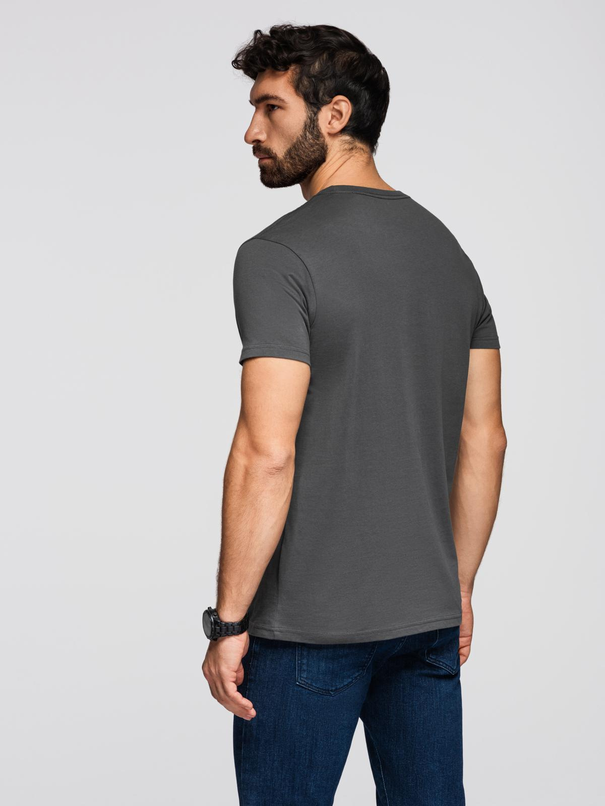 Ombre Men's classic cotton BASIC T-shirt - graphite