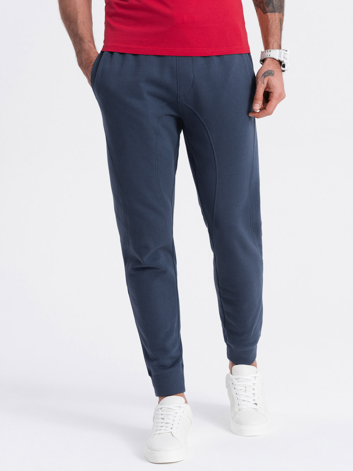 Ombre Men's Jogger Sweatpants - Navy Blue