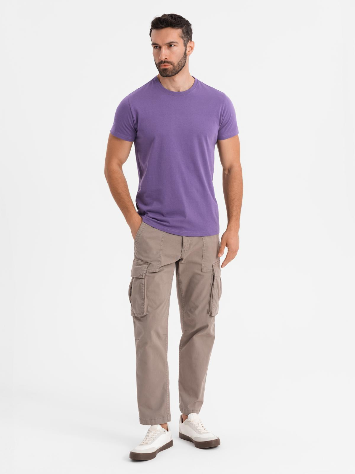 Ombre Men's classic cotton BASIC T-shirt - purple