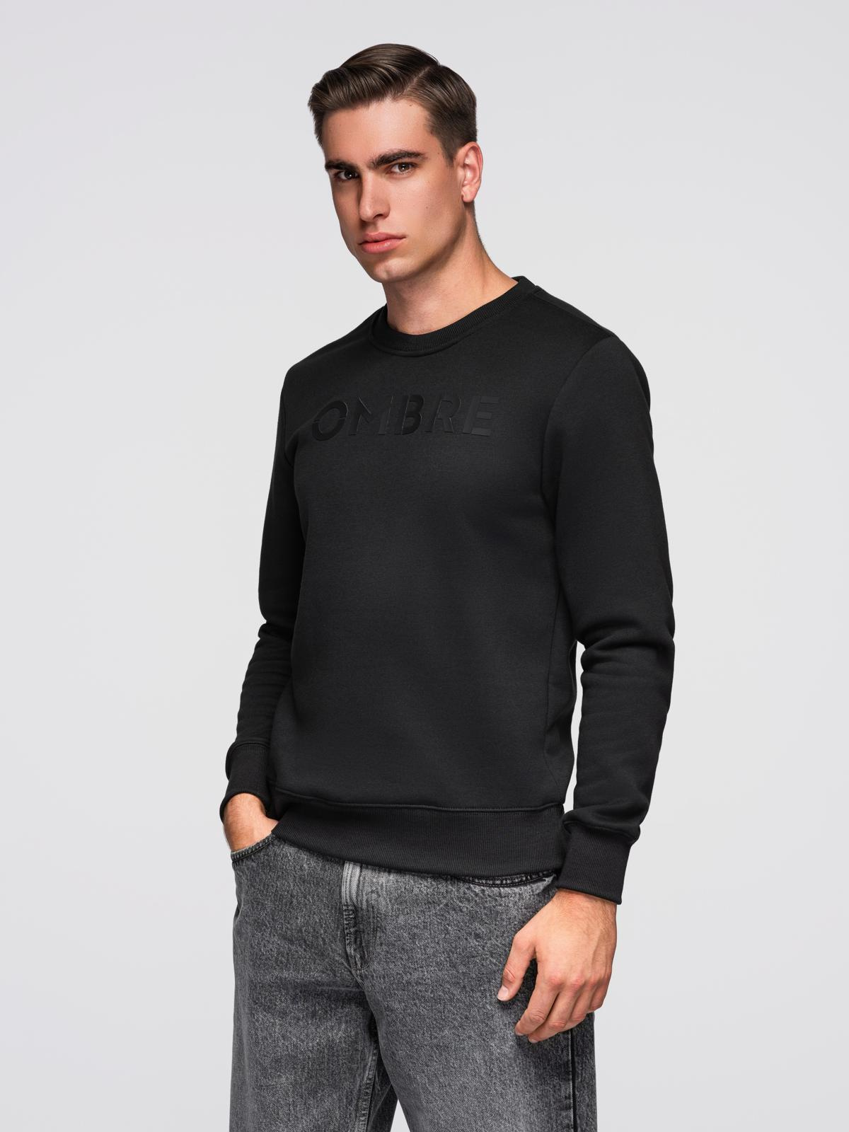Ombre Classic men&#039;s sweatshirt with inscription - black