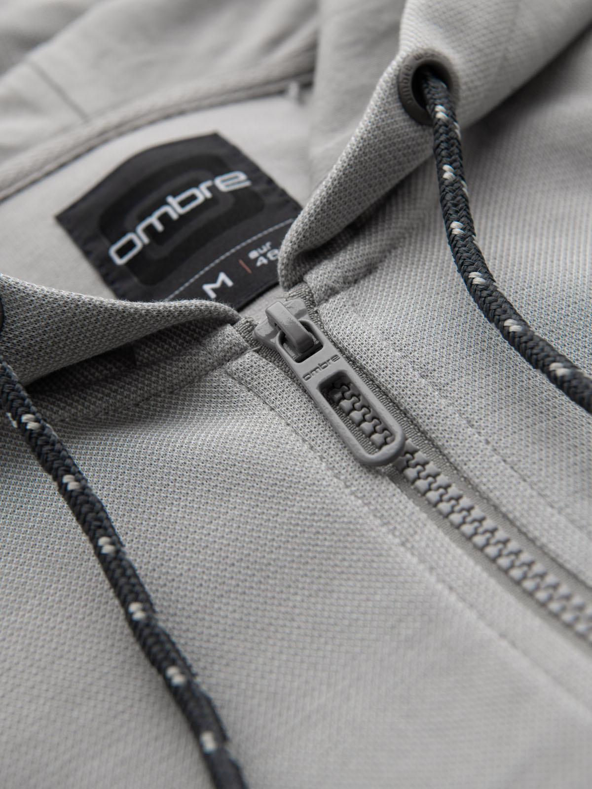 Ombre Men&#039;s softly structured hooded sweatshirt - grey