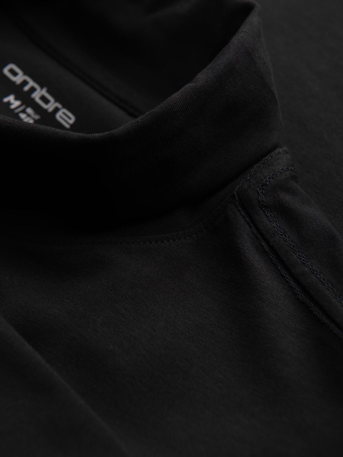 Pulover negru cu mânecă lungă pentru bărbați