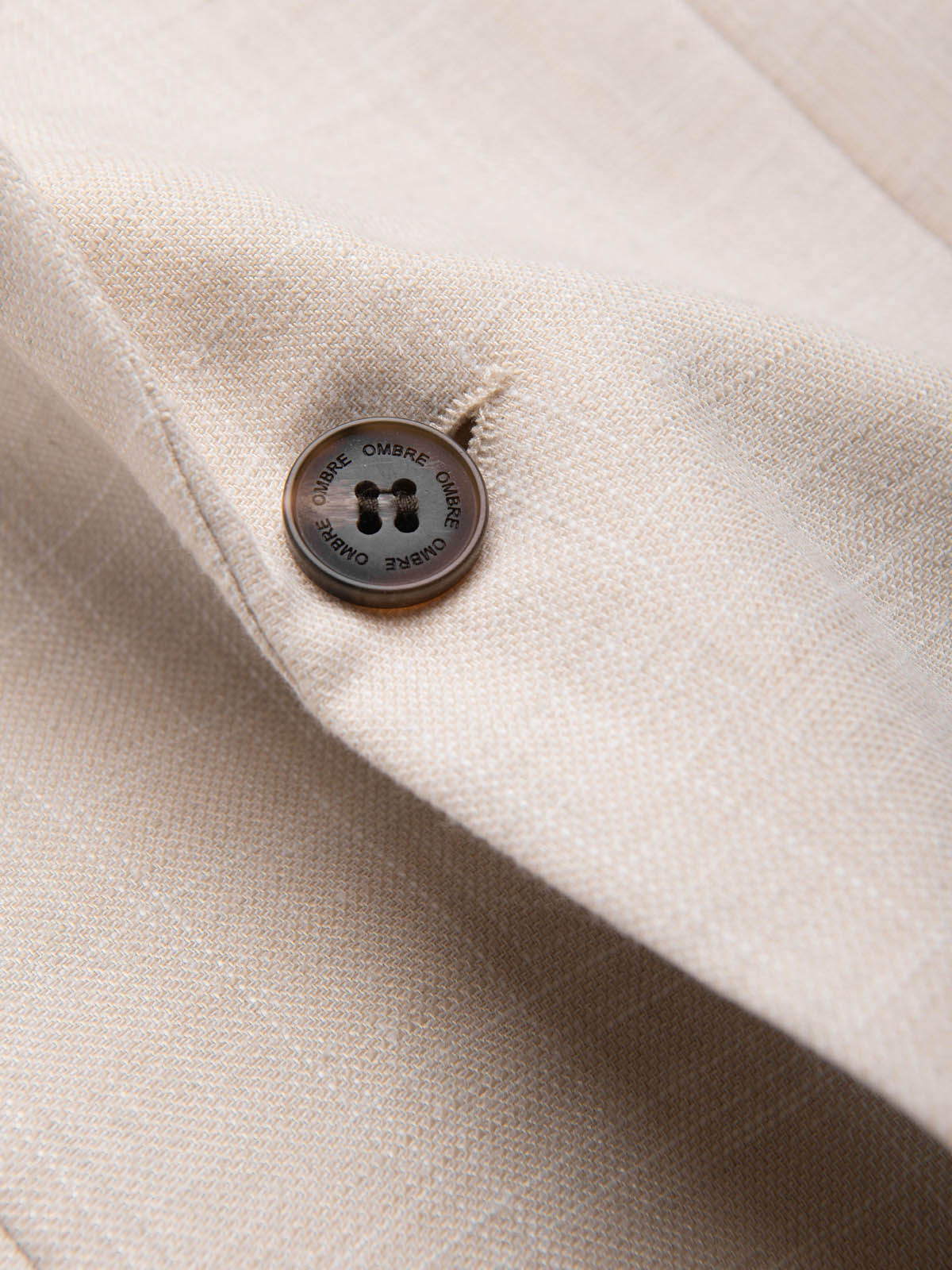 Ombre Men&#039;s REGULAR cut blazer with linen - cream