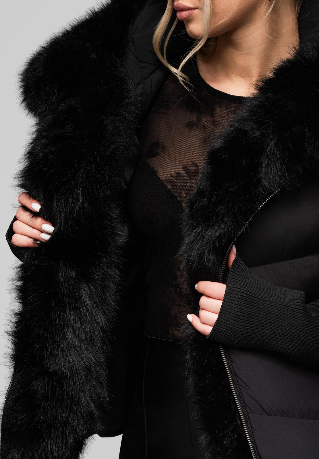 Edoti Women&#039;s insulated jacket with fur OW-JAHP-0102 v1