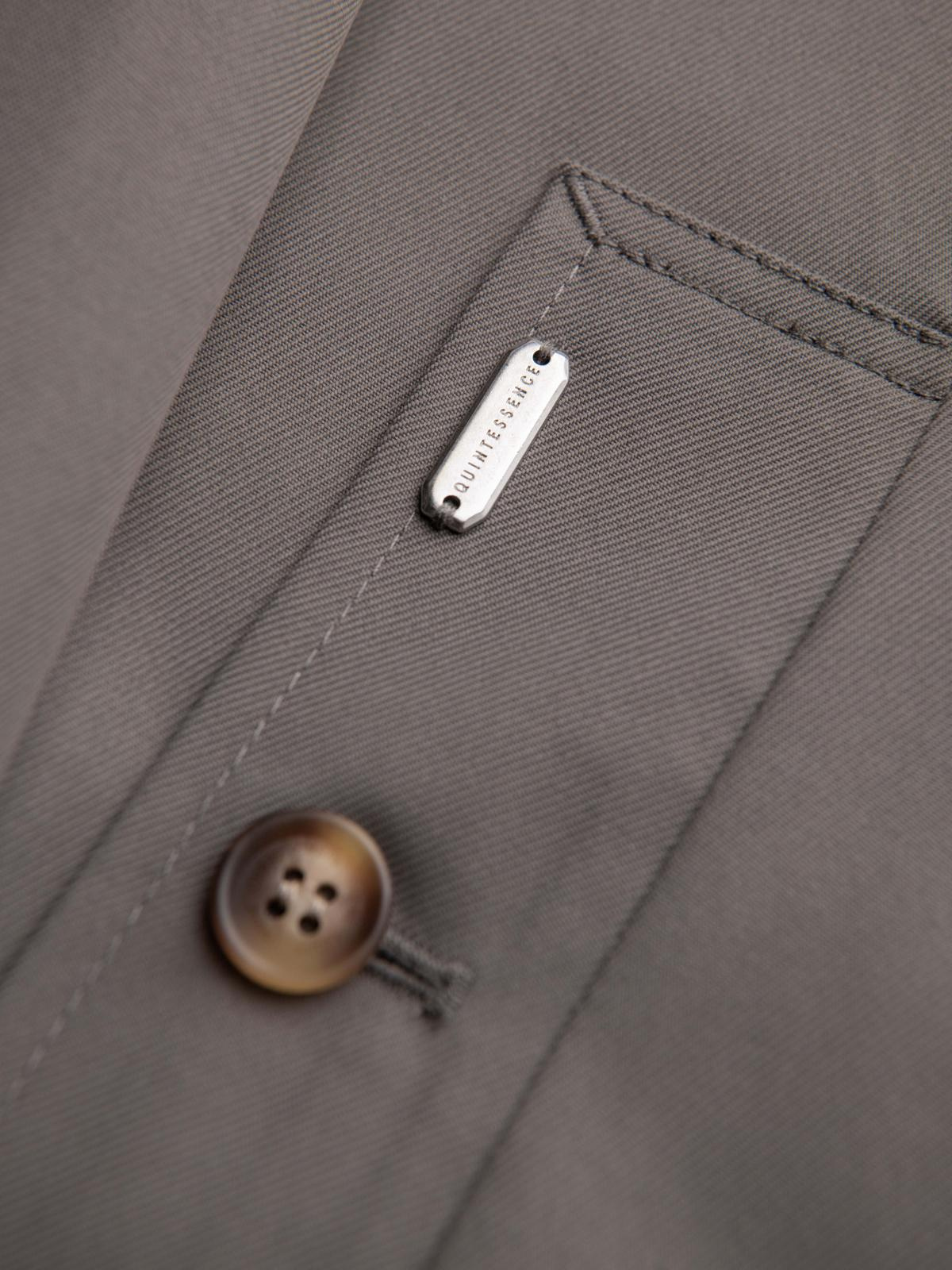 Ombre Men&#039;s minimalist coat with detachable vest - ash