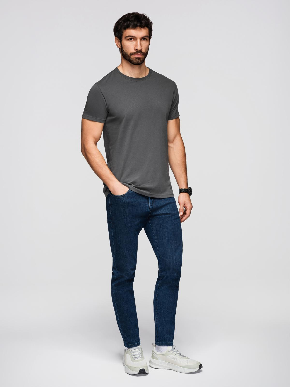 Ombre Men's classic cotton BASIC T-shirt - graphite