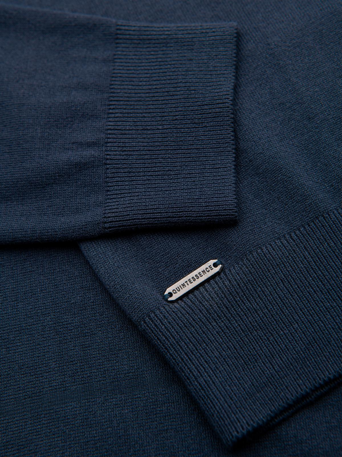 Ombre Knitted monochrome men's viscose cardigan - navy blue