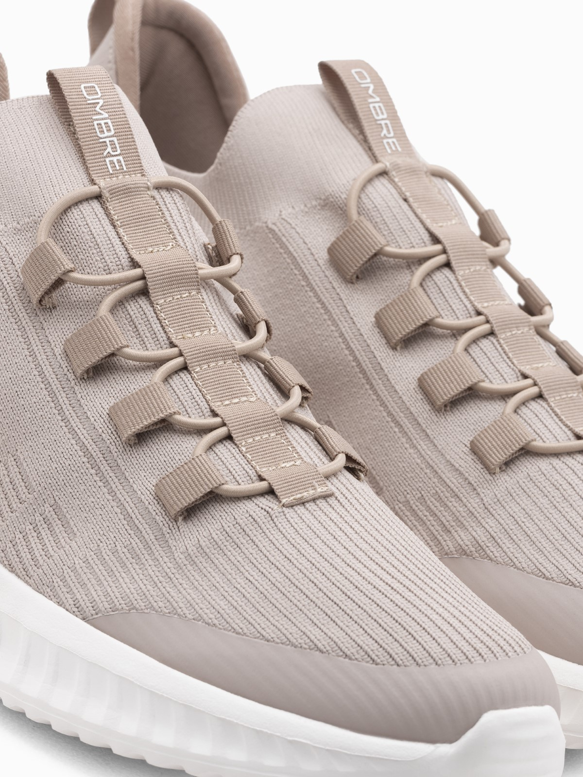 Ombre Men&#039;s slip-on sneaker shoes made of lightweight materials - beige