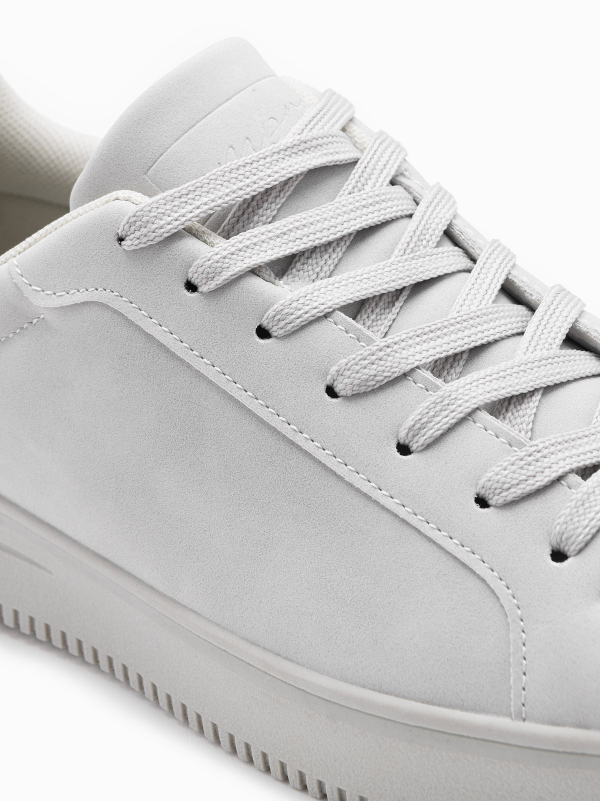 Ombre Men&#039;s uniform casual shoes in eco nubuck - light grey