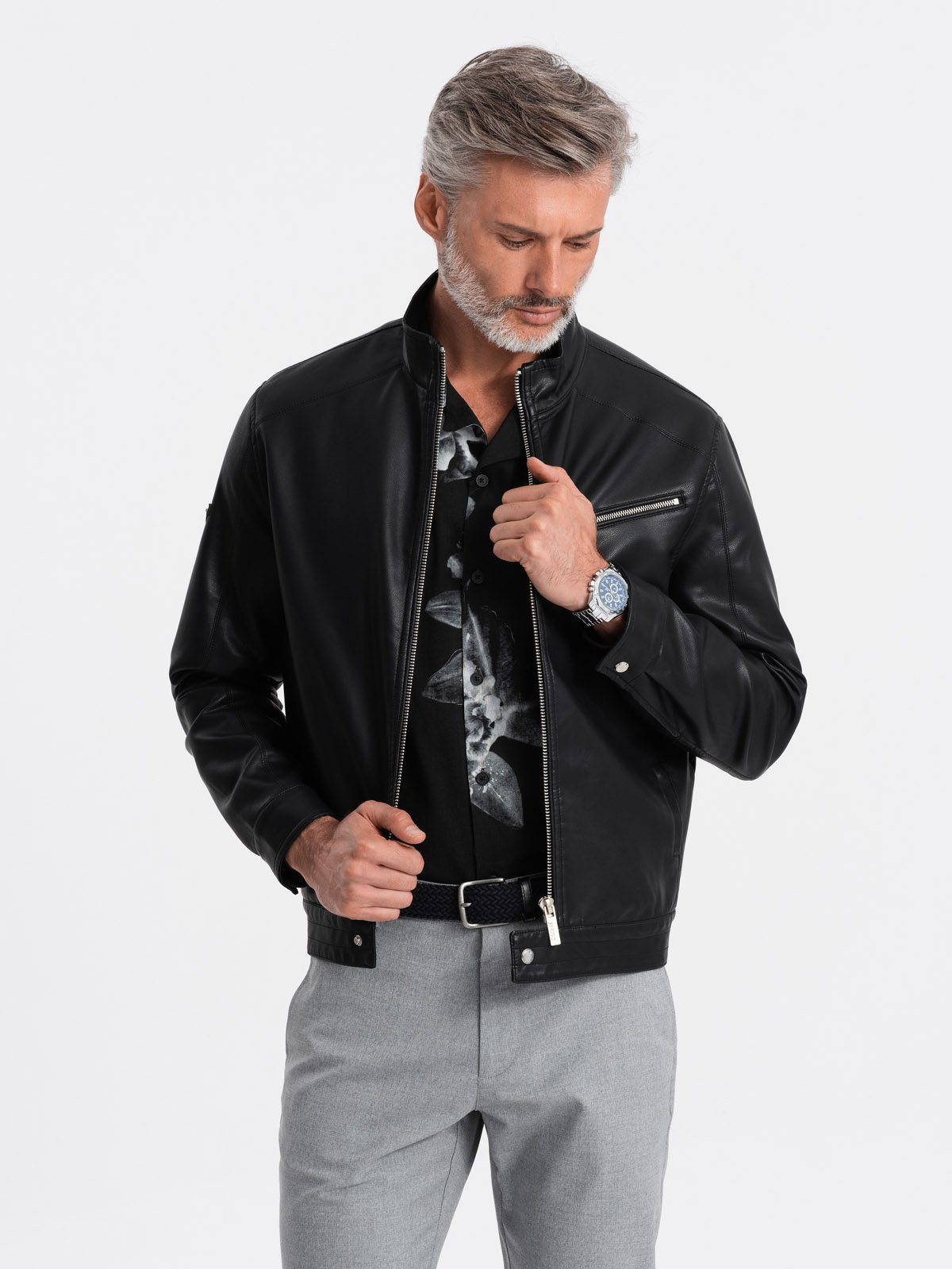 Ombre Men's eco-leather jacket