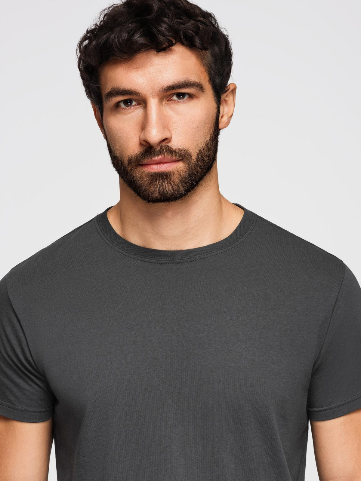 Ombre Men's classic cotton BASIC T-shirt - graphite