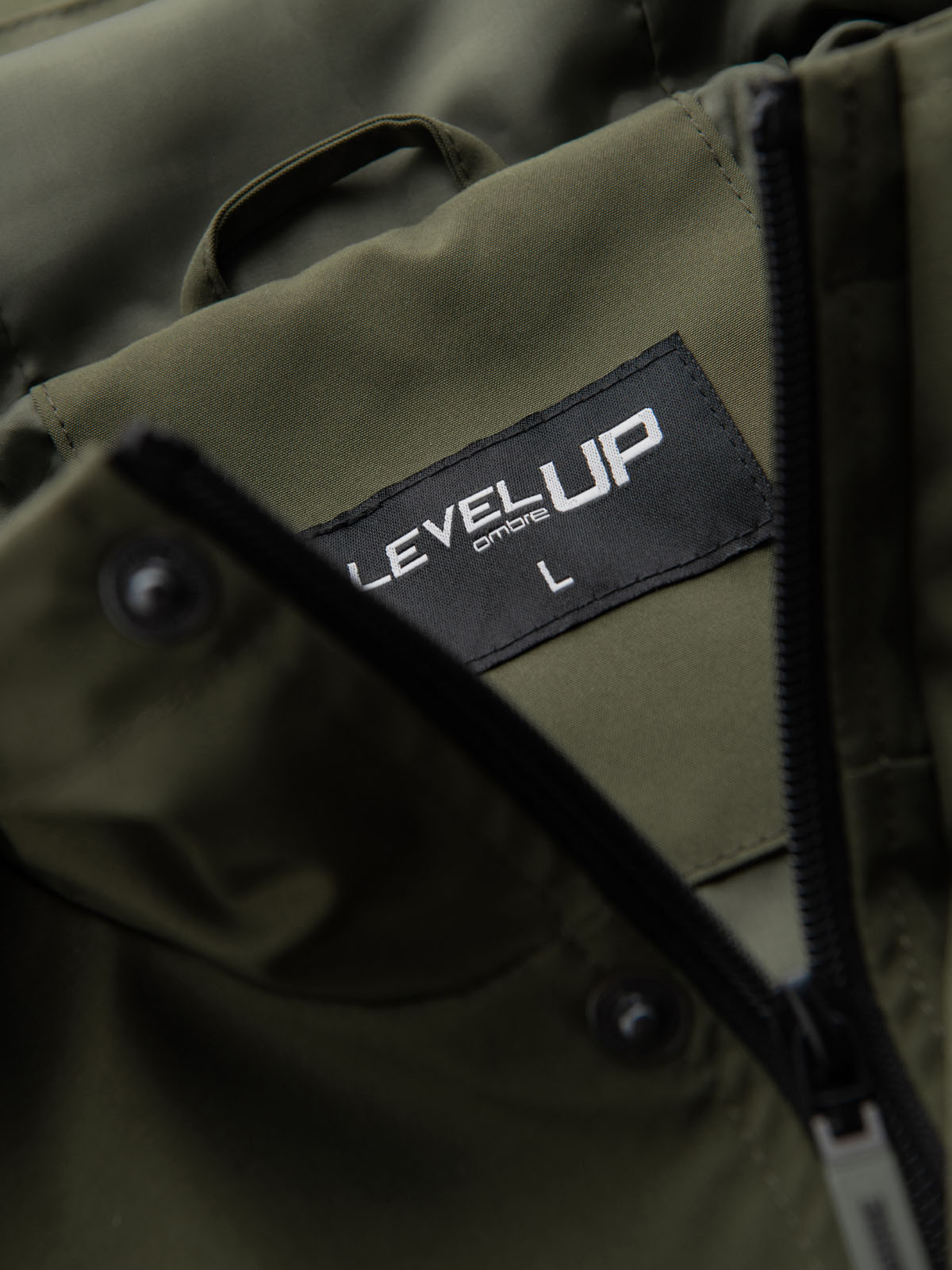 Ombre Men&#039;s functional transitional jacket with hood - olive