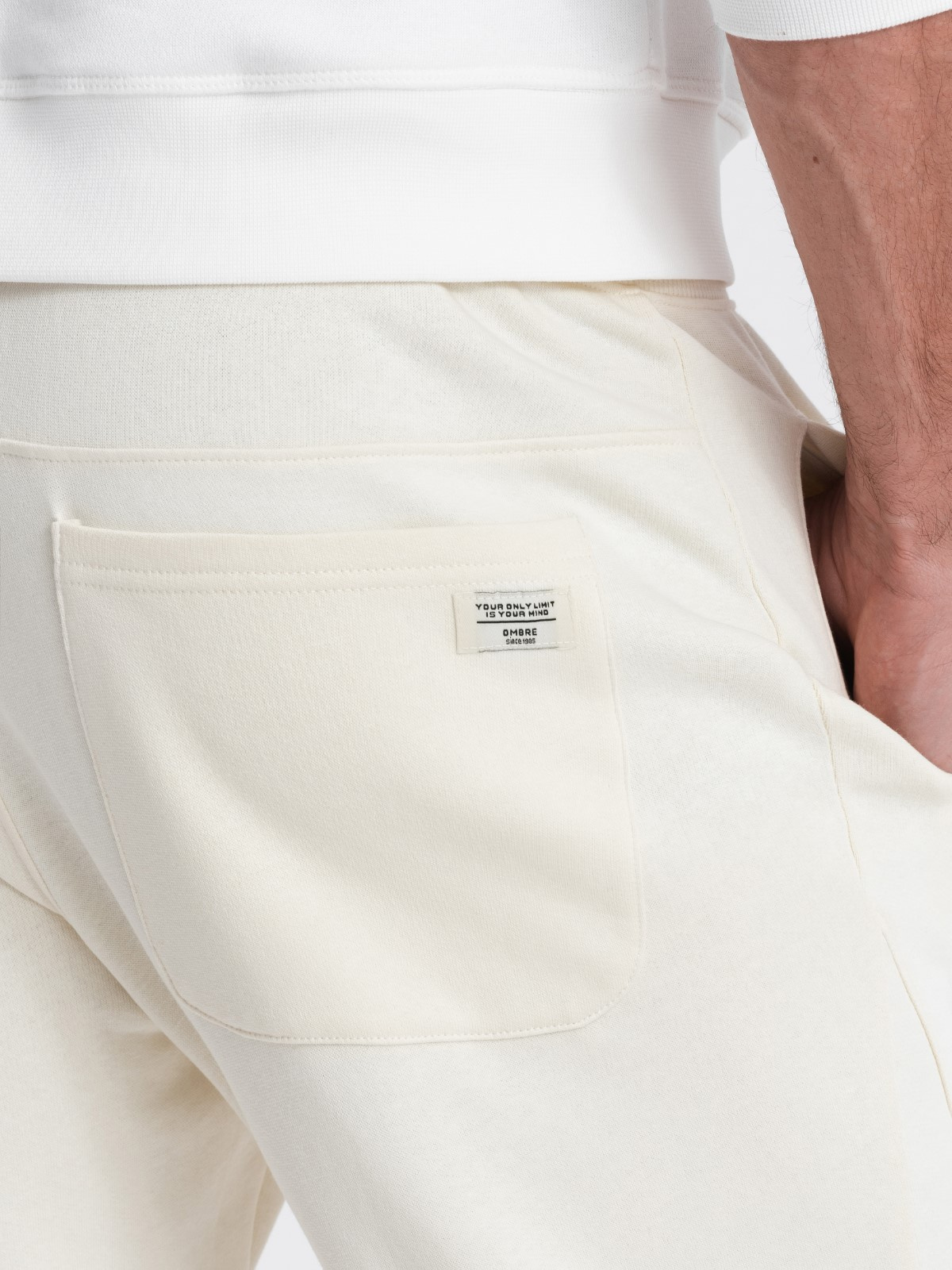 Ombre Men&#039;s jogger sweatpants - cream