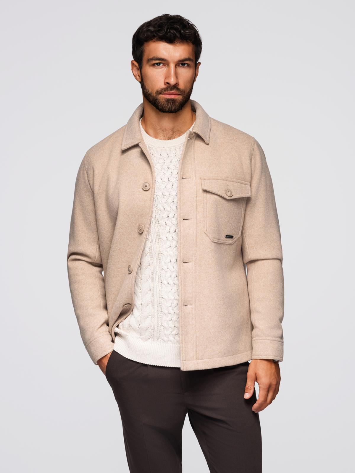 Ombre Men&#039;s shirt jacket - beige