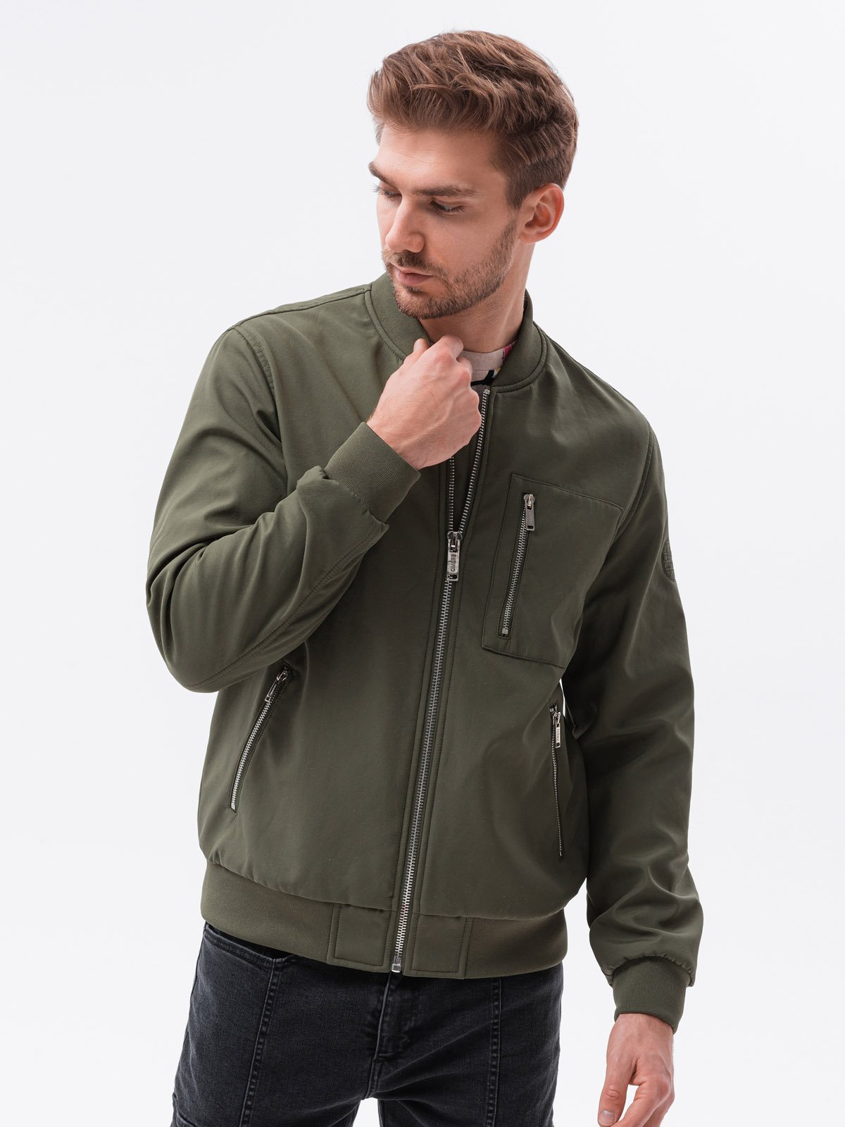 Ombre Clothing Men's Mid-season Bomber Jacket