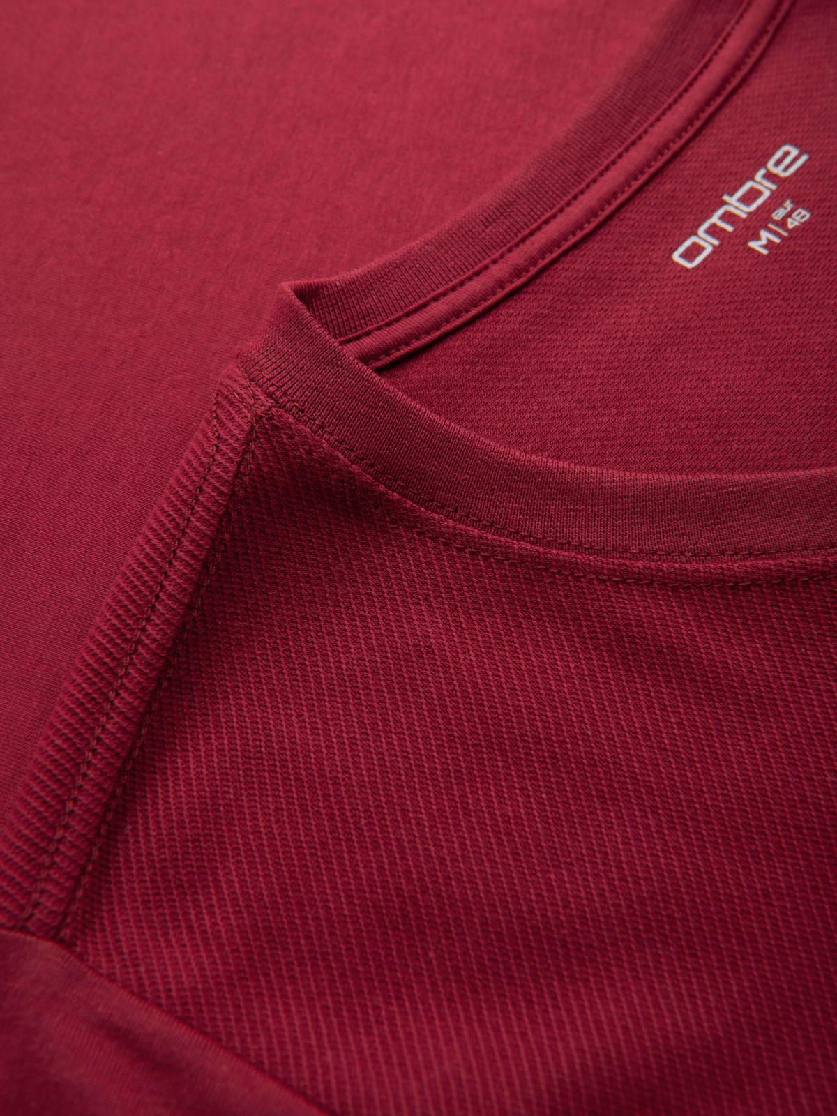Ombre LOOSE FIT men's t-shirt with pocket - red