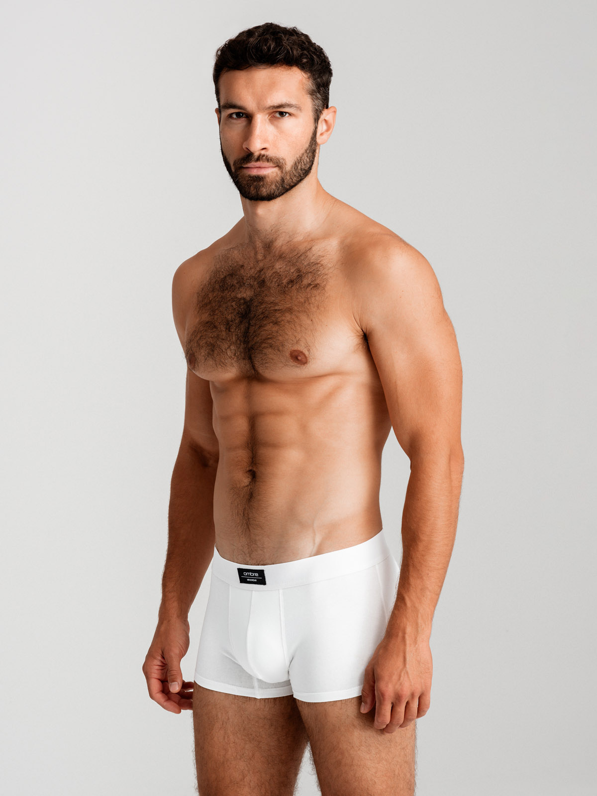 Ombre BASIC men&#039;s single color matching boxer shorts with elastane - 3 pack mix OM-UNBB