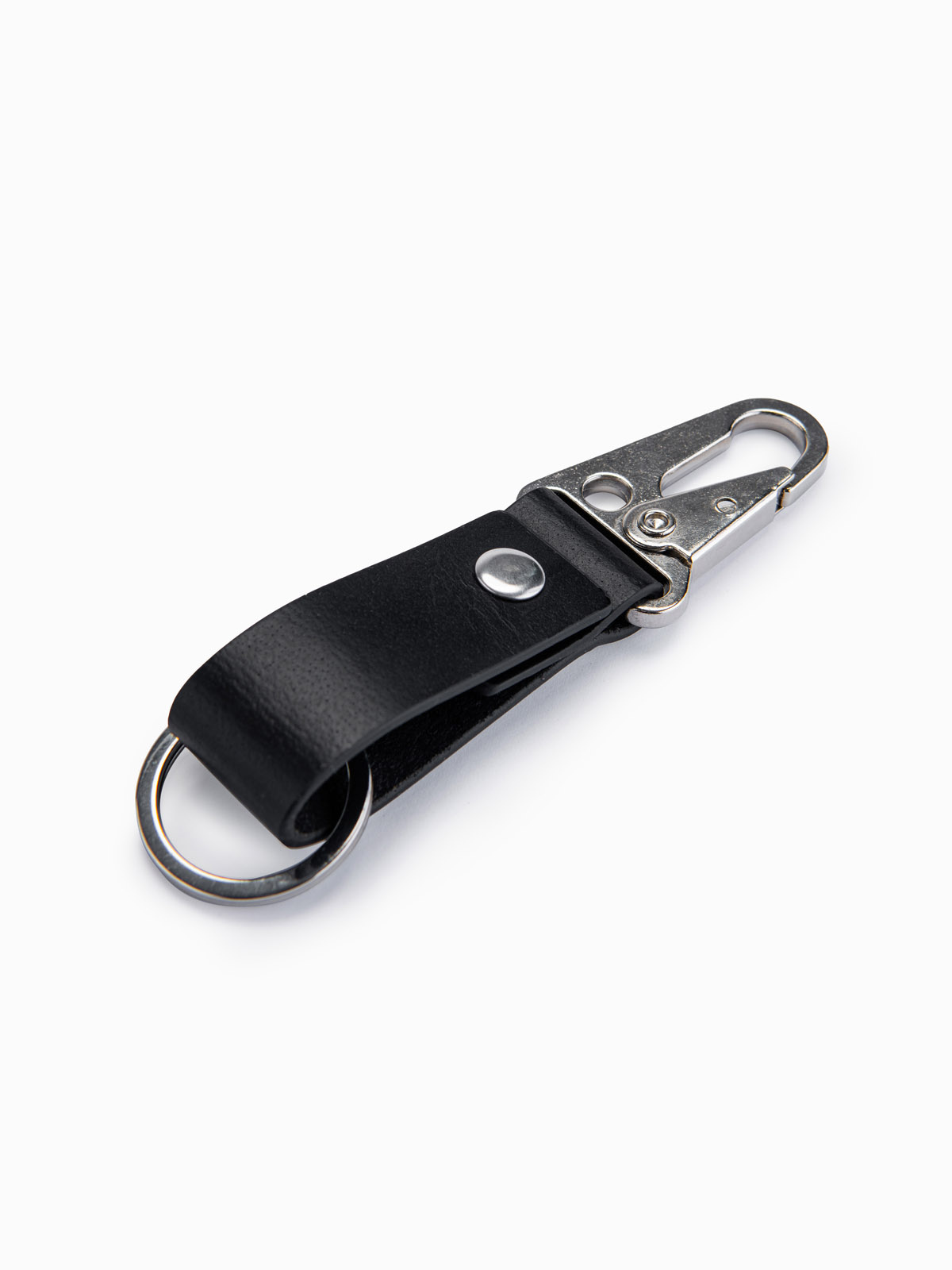 Ombre Men's key ring with snap hook - black