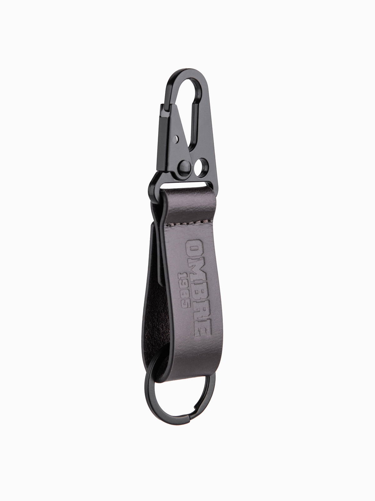 Ombre Men's key ring with snap hook - black
