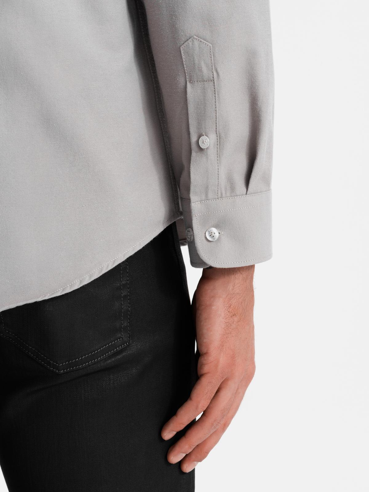 Ombre Men's REGULAR FIT shirt with pocket - gray