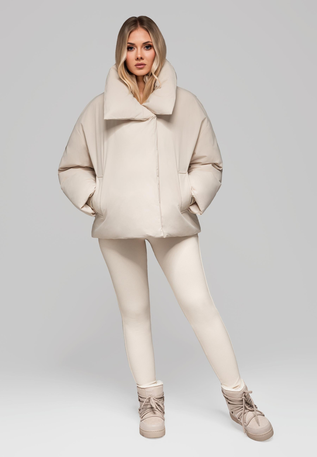 Edoti Women's quilted jacket with stand-up collar OW-JALP-0101 v2