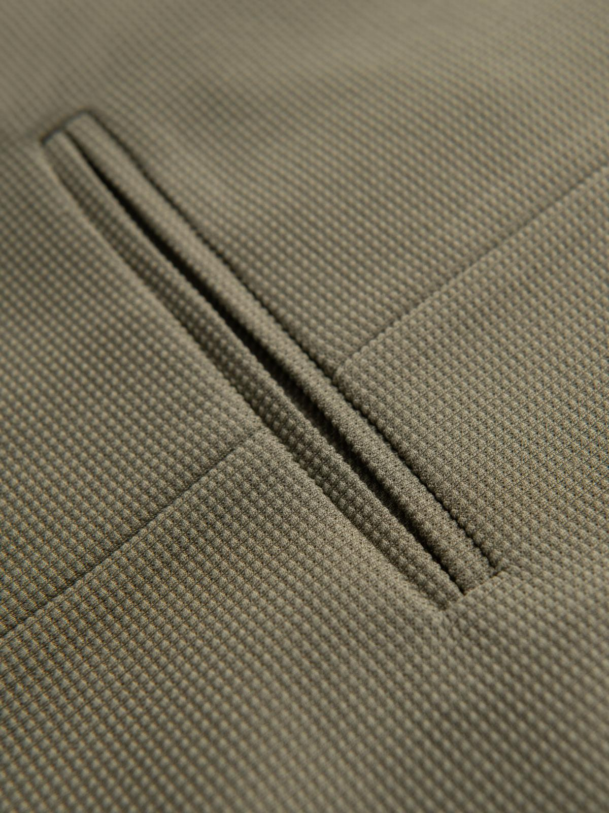 Ombre Fitted men's structured knit vest with lapels - olive
