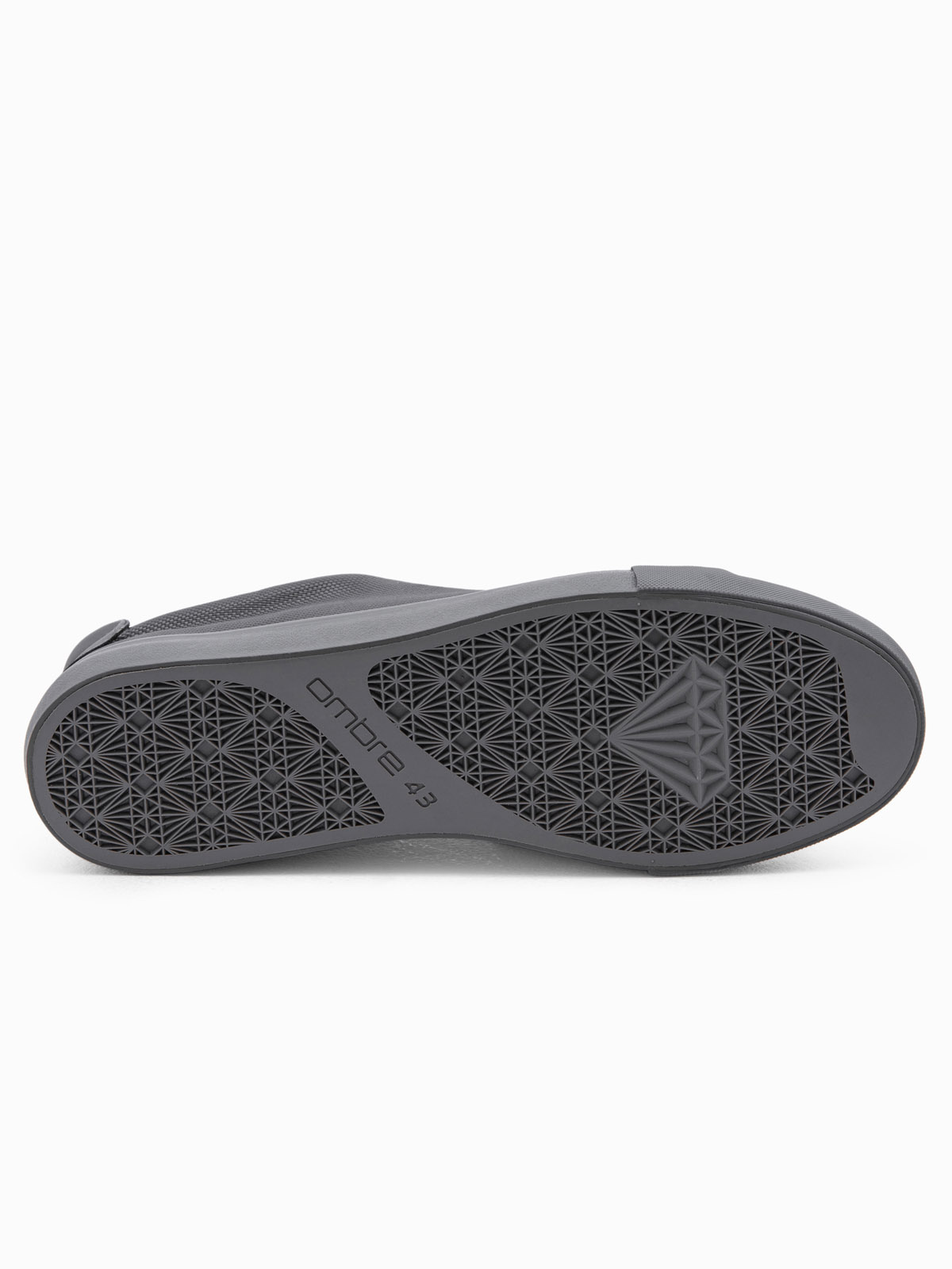 Ombre Casual one-color men&#039;s sneakers with combined materials - gray