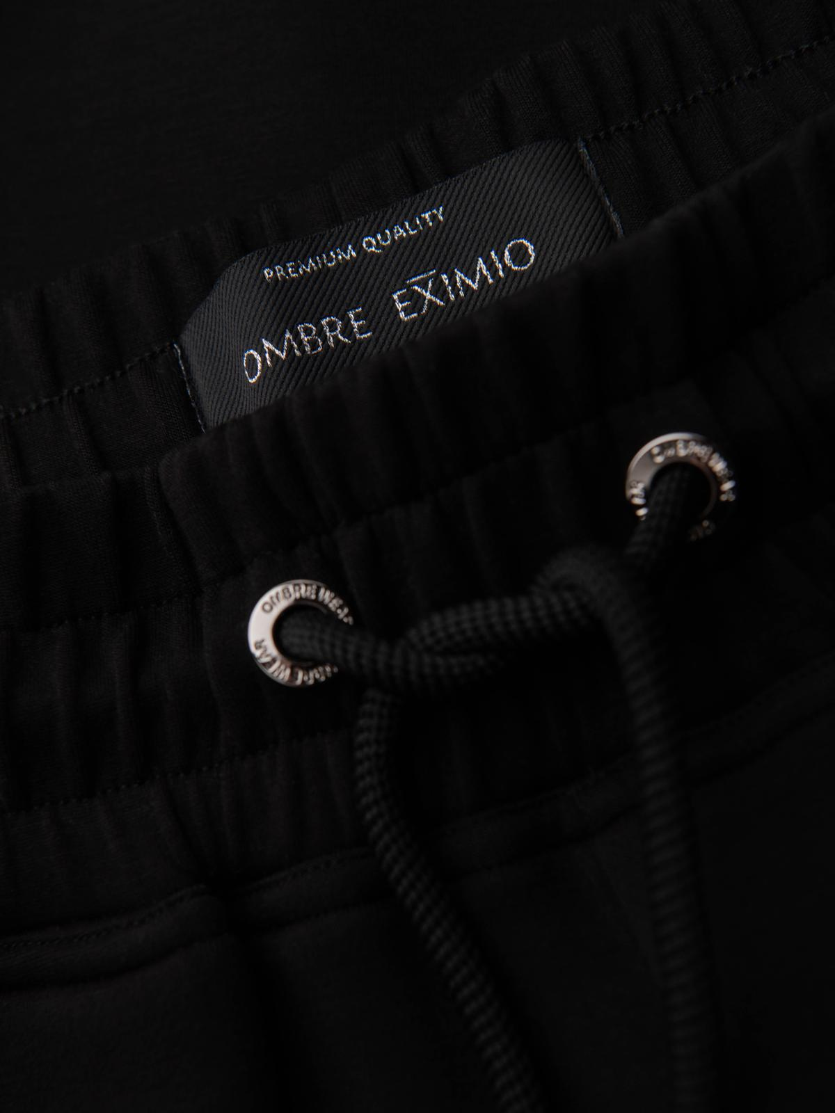 Pantaloni de trening bărbătești cu model ombre și nervuri