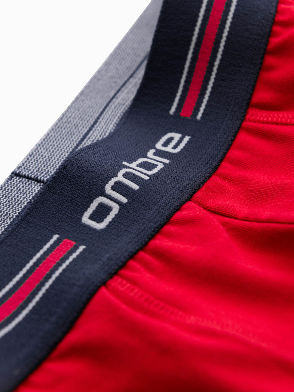 Ombre Classic fit men&#039;s boxer shorts with striped elastic band - 3 pack mix OM-UNBO