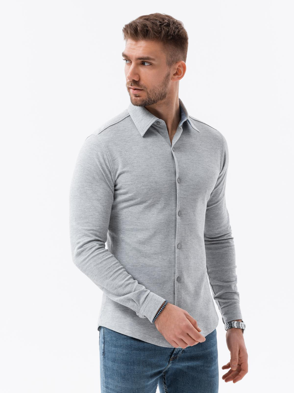 Ombre Men&#039;s long sleeve knit shirt