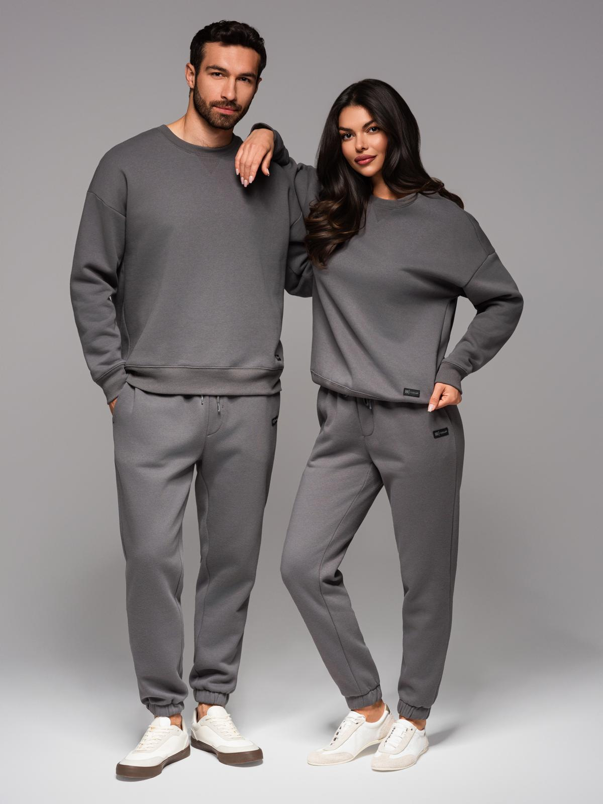 Ombre Unisex classic sweatshirt with round neckline - grey