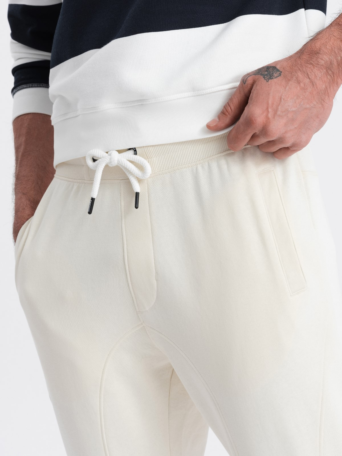 Ombre Men&#039;s jogger sweatpants - cream