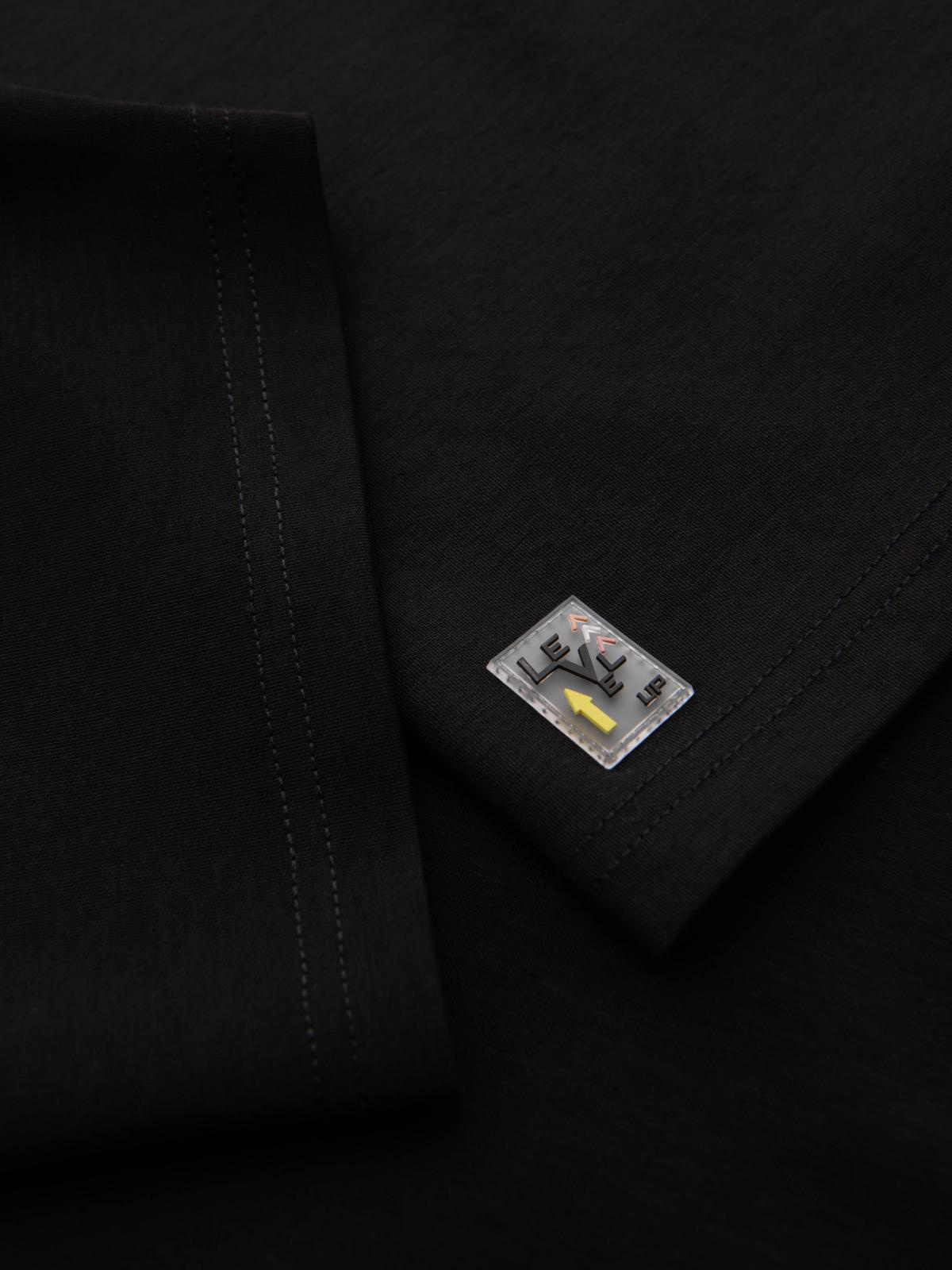 Ombre Men's COMFORT FIT T-shirt with raglan sleeves - black