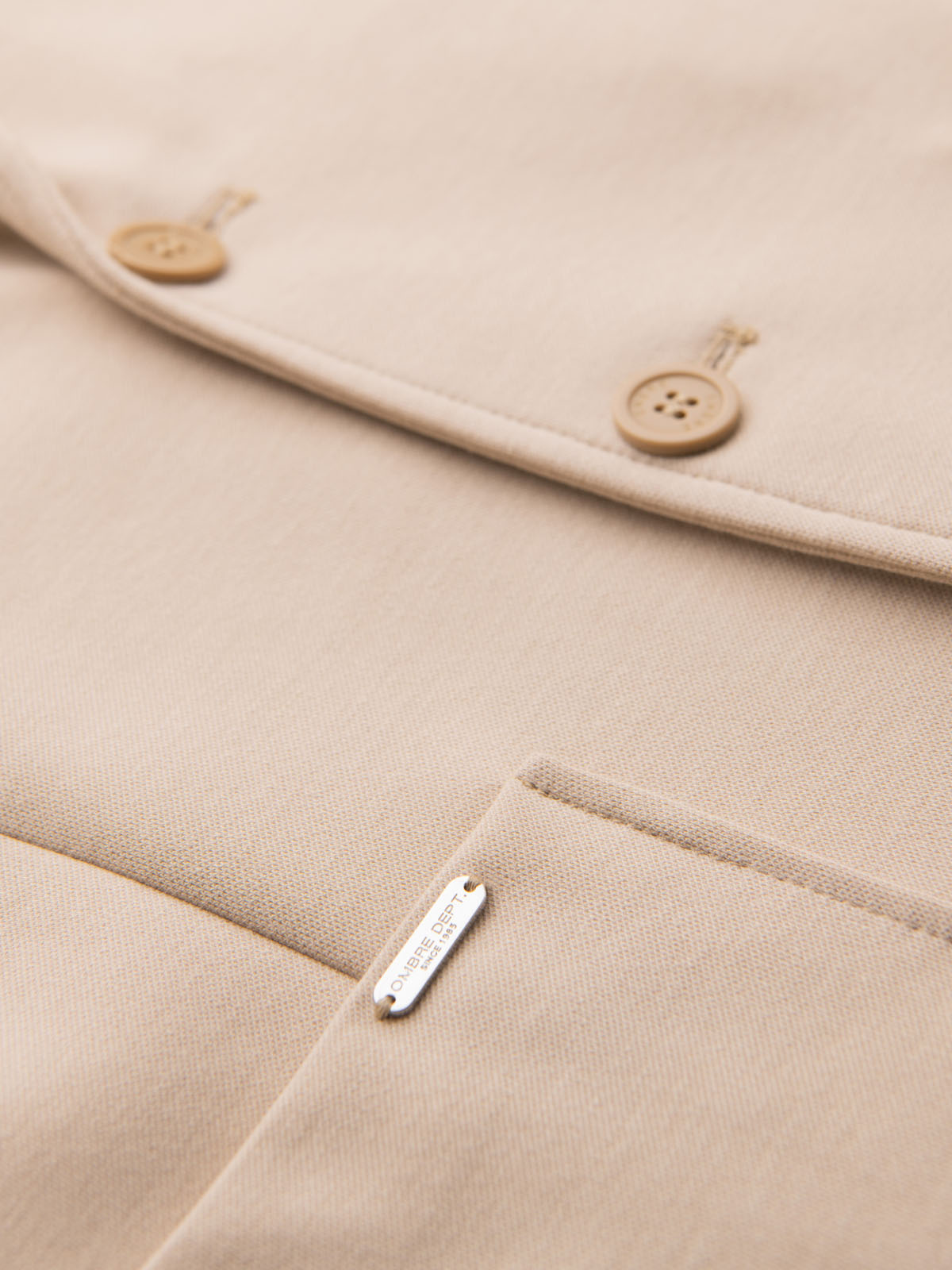 Ombre Men&#039;s SLIM knit jacket with subtle texture - beige