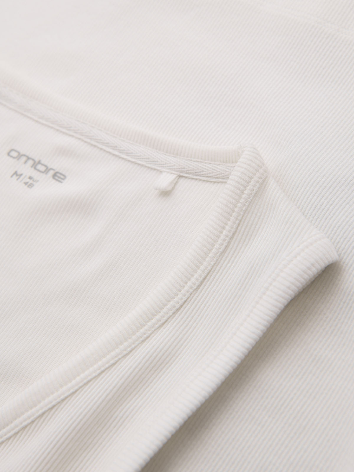 Ombre Men's cotton basic t-shirt with straps - white