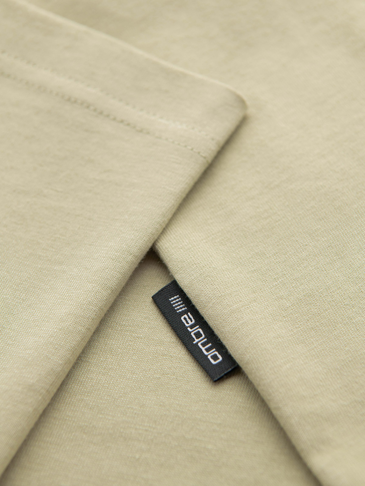 Ombre Men's cotton t-shirt with printed pocket - light grey