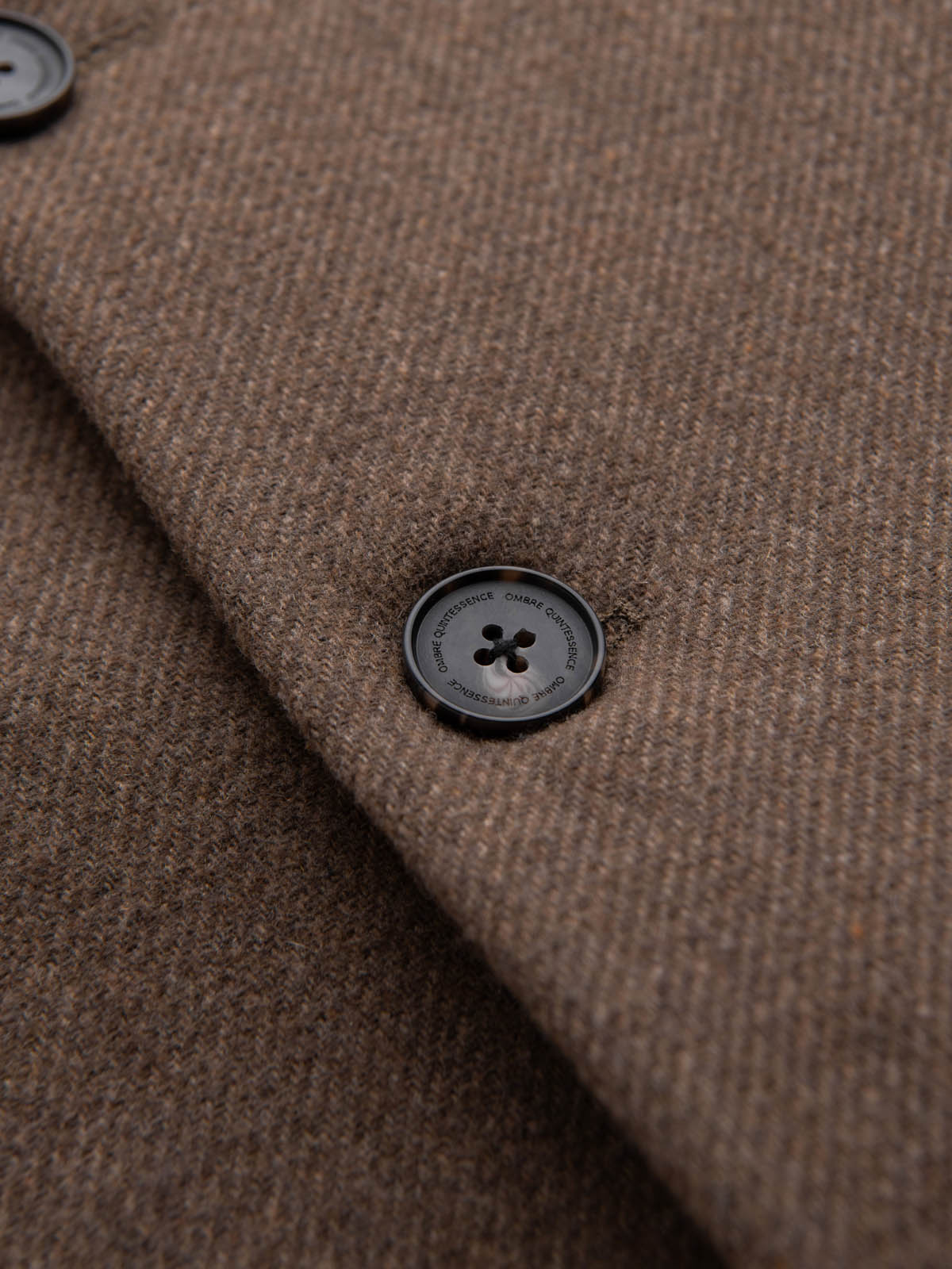Ombre Elegant single-breasted men&#039;s wool coat - brown