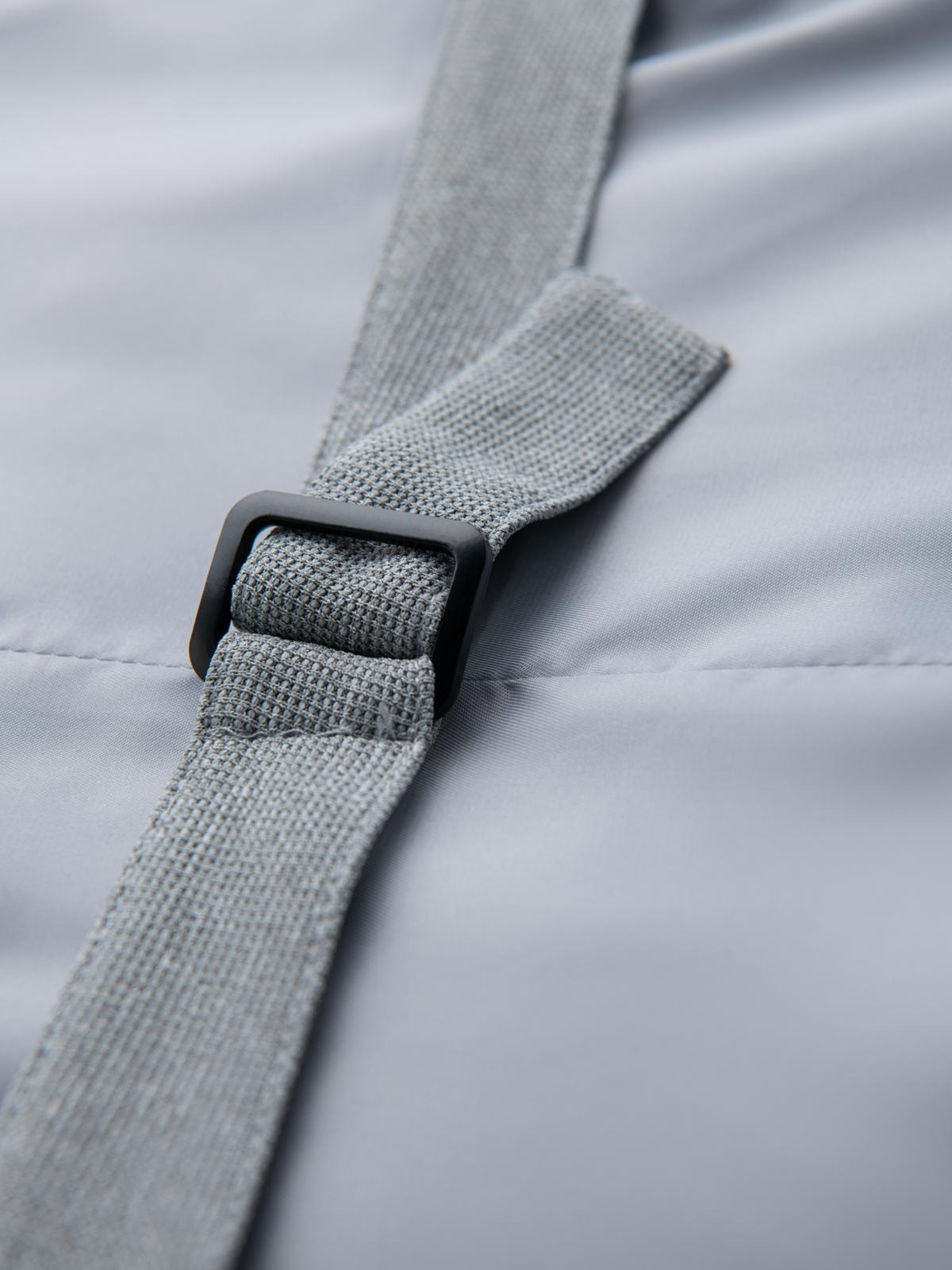 Ombre Fitted structured men's vest with patch pockets - grey melange